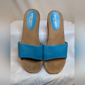 Nine West Blue Women's Slide Sandals